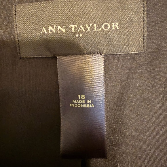 Ann Taylor Women's Black Blazer with Leather Accents - Picture 3 of 4